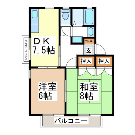 グランドール・アイＡ棟の物件間取画像